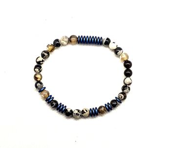 Bracelet en pierre naturelle Onyx multicolore UK-405D / SKU666 3