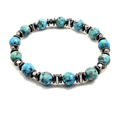 Bracelet en pierre naturelle onyx turquoise UK-483M / SKU669