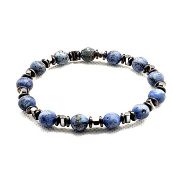 Bracelet en pierre naturelle Onyx bleu marine UK-582O / SKU670 1