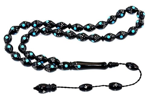 Master Craft Silver Inlaid Koka Prayer Beads, Tasbih LRV-293R / SKU707