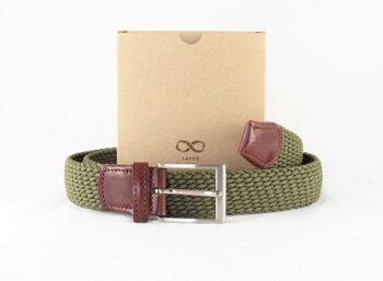 Ceinture élastique vert olive 1