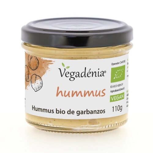 Hummus natural. Hummus bio con garbanzos.
