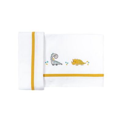 Bed sheet 3 pcs. embroidered DINO