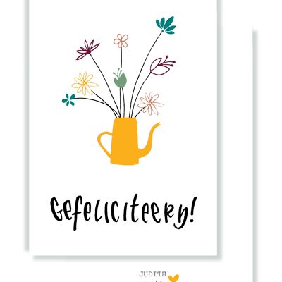 Card - Congratulations on watering can