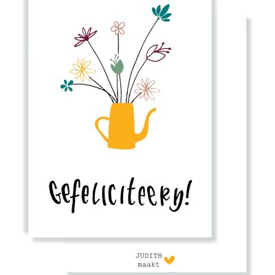 Card - Congratulations on watering can