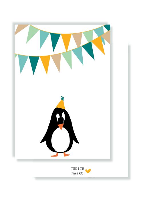 Kaart - Pinguïn feest