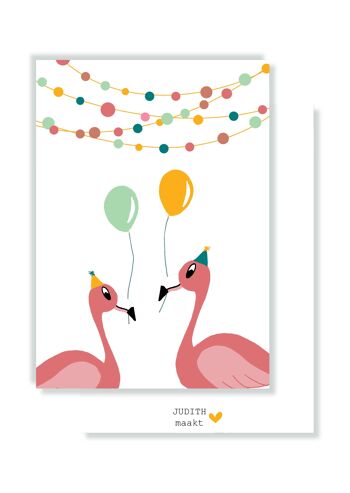 Carte - Flamingo party