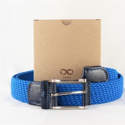 Gem Blue Elastic Belt Lined Buckle