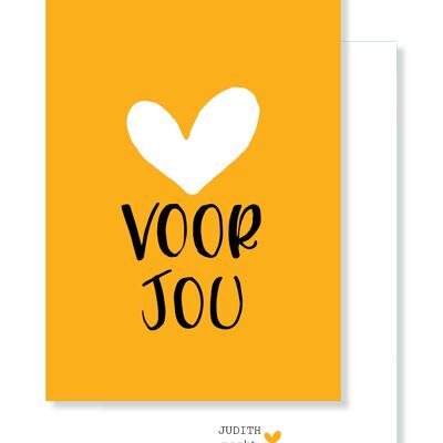 Card - for you - ocher background