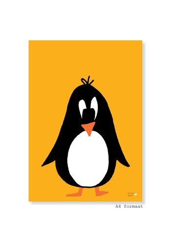Affiche A4 - Pingouin