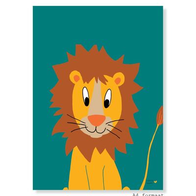 Affiche A4 - Lion