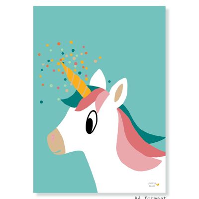 Affiche A4 - Licorne