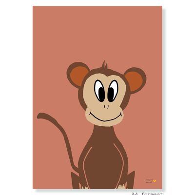 Poster A4 - Scimmia