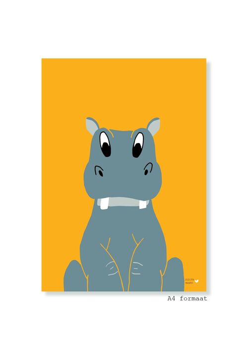 A4 poster - Nijlpaard
