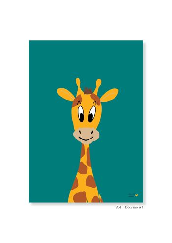 Affiche A4 - Girafe