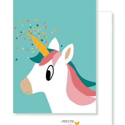 Kleine kaartje - Unicorn
