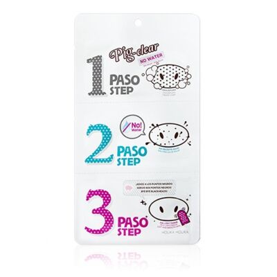 Pig Clear Blackhead 3-step kit(No Water) - NEW // Kit anti espinillas 3 pasos - Sin agua