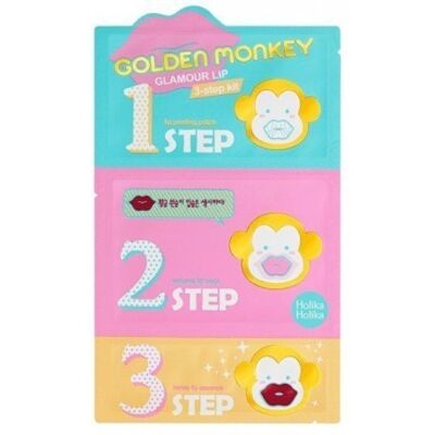 Golden Monkey Glamour Lip Kit en 3 étapes // Kit pour les lèvres en 3 étapes