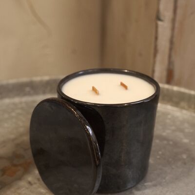 Handmade soy wax candle - POT sage & neroli