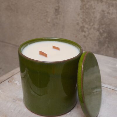 Handmade soy wax candle - POT bergamot