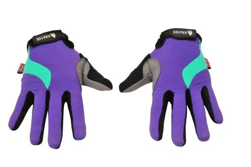 KRATOS - Purple Cyclone Cycling/MTB Gloves Full Finger for Women or Men