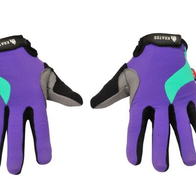 KRATOS - Purple Cyclone Cycling/MTB Gloves Full Finger for Women or Men