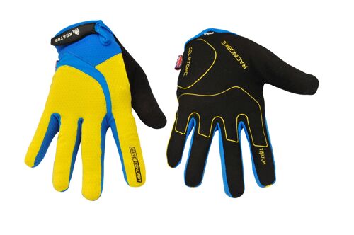 KRATOS - Anti-Slip Enduro Yellow Full Finger Gloves For Women & Men