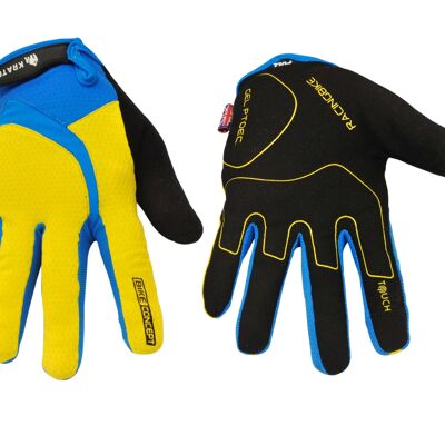KRATOS - Anti-Slip Enduro Yellow Full Finger Gloves For Women & Men