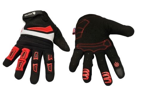 KRATOS - Red Knuckles Mountain Bike Gloves for Men & Women