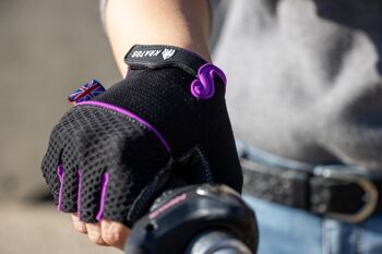 KRATOS- Gants de gymnastique demi-doigts violets adaptés aux hommes et aux femmes 10