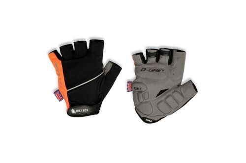 KRATOS- Orange Half Finger Gel Padded Breathable Cycling Gloves