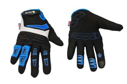 KRATOS - Blue Knuckles Mountain Bike Gloves for Men & Women
