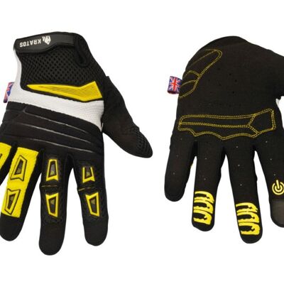 KRATOS - Yellow Knuckles Mountain Bike Gloves for Men & Women