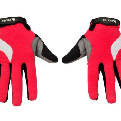 KRATOS - Guantes de ciclismo rosa Cyclone de dedo completo para mujer o hombre