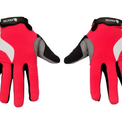 KRATOS - Pink Cyclone Cycling Gloves Full Finger for Women or Men