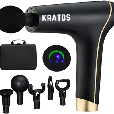 KRATOS - Handgehaltene Massagepistole in Gold und Schwarz