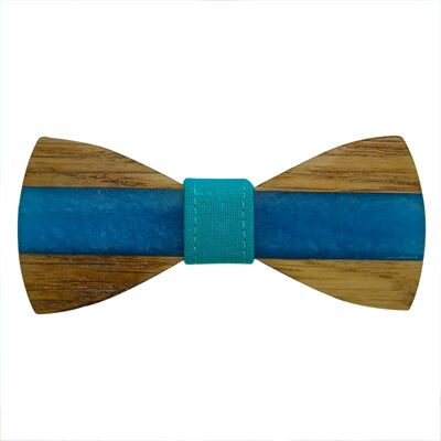 Children's wooden bow tie - The river