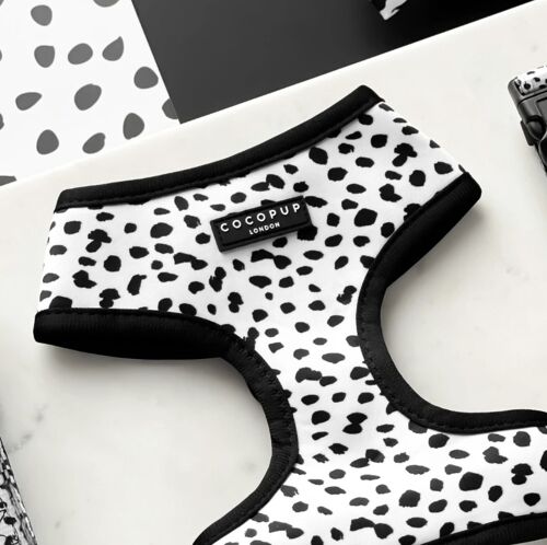 Monochrome Spots Adjustable Neck Harness (L)