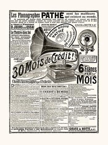 Phonographes Pathé - 30x40