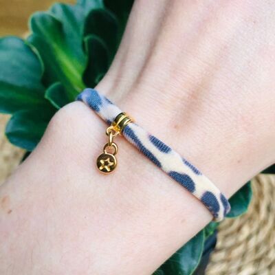 Armbandje Leopard Brown Little star goud