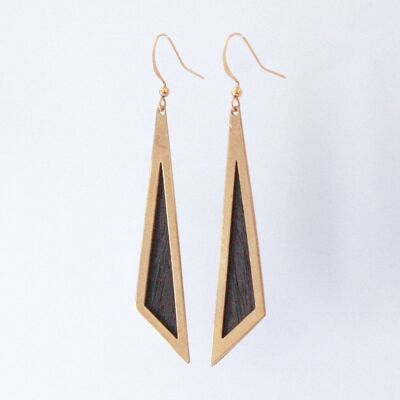 Sierra triangle earrings in ebony