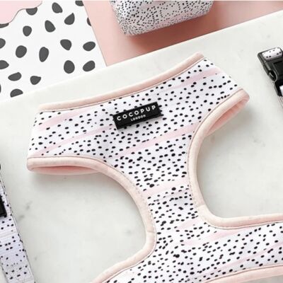 Pink Dalmatian Adjustable Neck Harness (S)