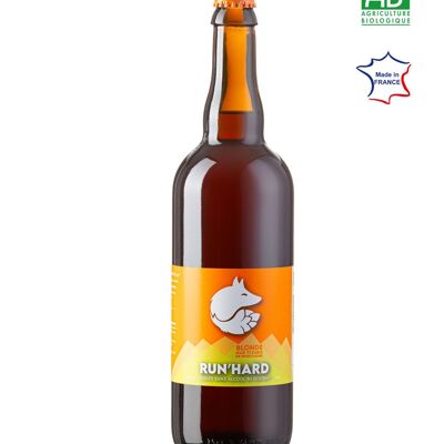 BLONDE beer without alcohol or gluten 75cl - RUN'HARD