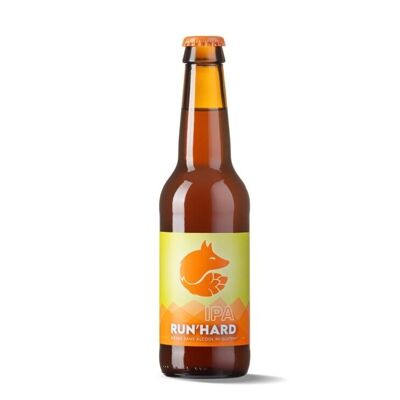 IPA blondes Bier ohne Alkohol oder Gluten 33cl - RUN'HARD