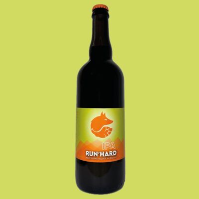 IPA blond beer without alcohol or gluten 75cl - RUN'HARD