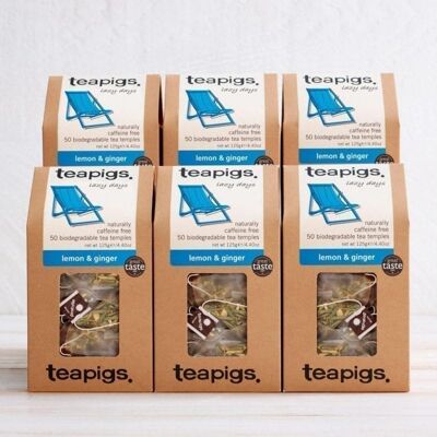 Teapigs Lemon & Ginger Tea – Case of 6 Big Packs / SKU157