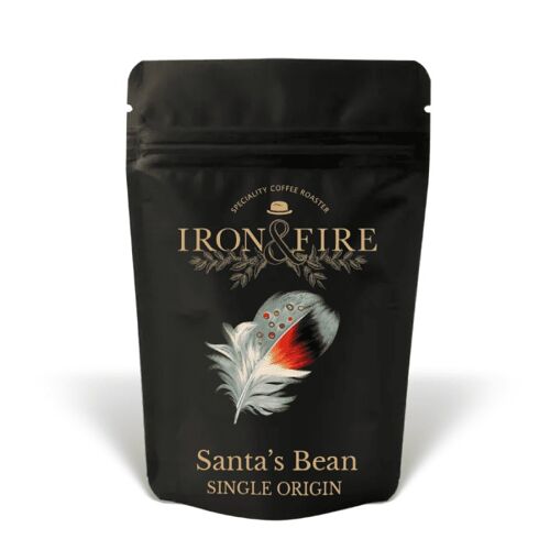 Santa’s Bean | Praline, dark chocolate, marzipan - Cafetiere / French press grind Iron and Fire / SKU486