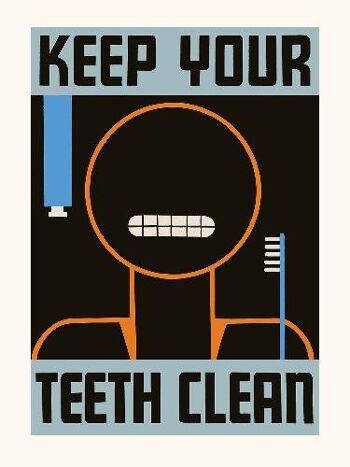 Keeps your teeth clean - 30x40