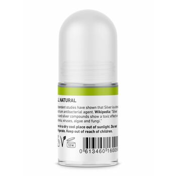 Déodorant antibactérien à l'argent colloïdal entièrement naturel sans aluminium (pin) 50 ml (végétalien) 3