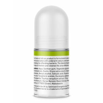 Déodorant antibactérien à l'argent colloïdal entièrement naturel sans aluminium (pin) 50 ml (végétalien) 4